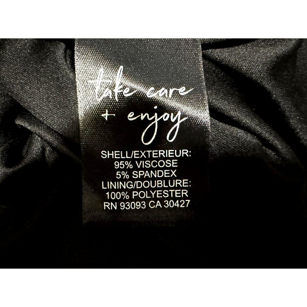 NEW Nic & Zoe Breezy Leaves Midi Dress Sz M Black Multi Lined Side Slit $188 - Picture 10 of 12